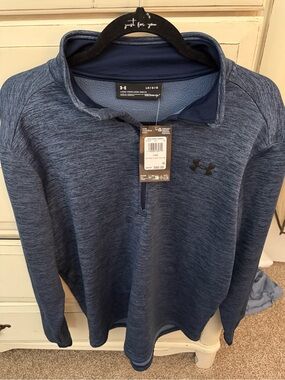 Under Armour Men's Navy Heather 1/4 Zip Pullover